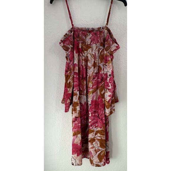 S. Oliver 3/4 Sleeve Off the Shoulder Tropical Flower Boho Summer Dress US Sz 12 - Picture 7 of 7
